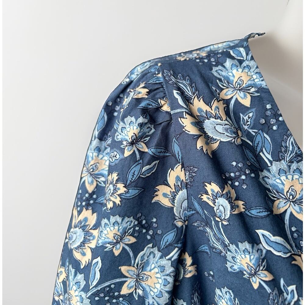 NEW Loft Paisley Bow Pocket Boho Maxi Dress Blue NWT Size XS Cottagecore Boho - Picture 11 of 14